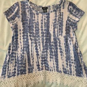 A fun blue and white shirt!